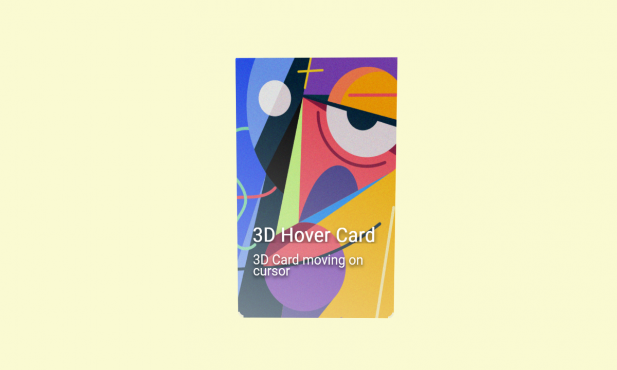 3D Card Moving By Cursor